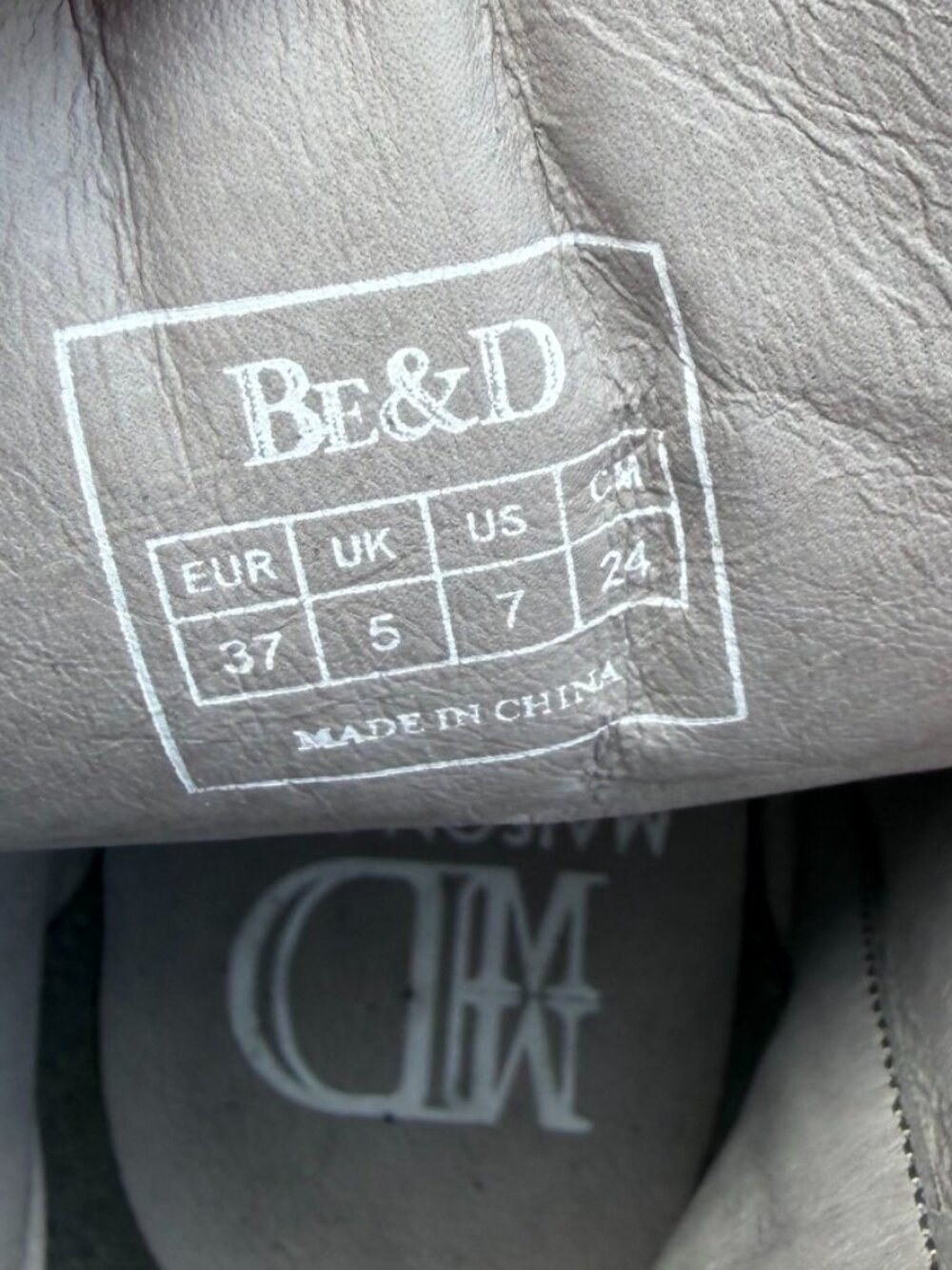Maison BE&D London Gray Hidden Wedge Combat Boots | Women's Size 7, Like New - Picture 4 of 12